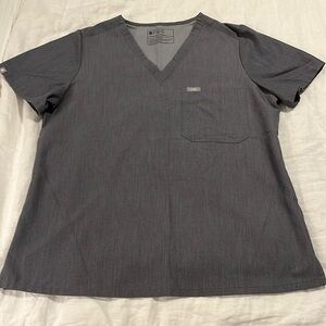 Figs catarina scrub top in graphite
